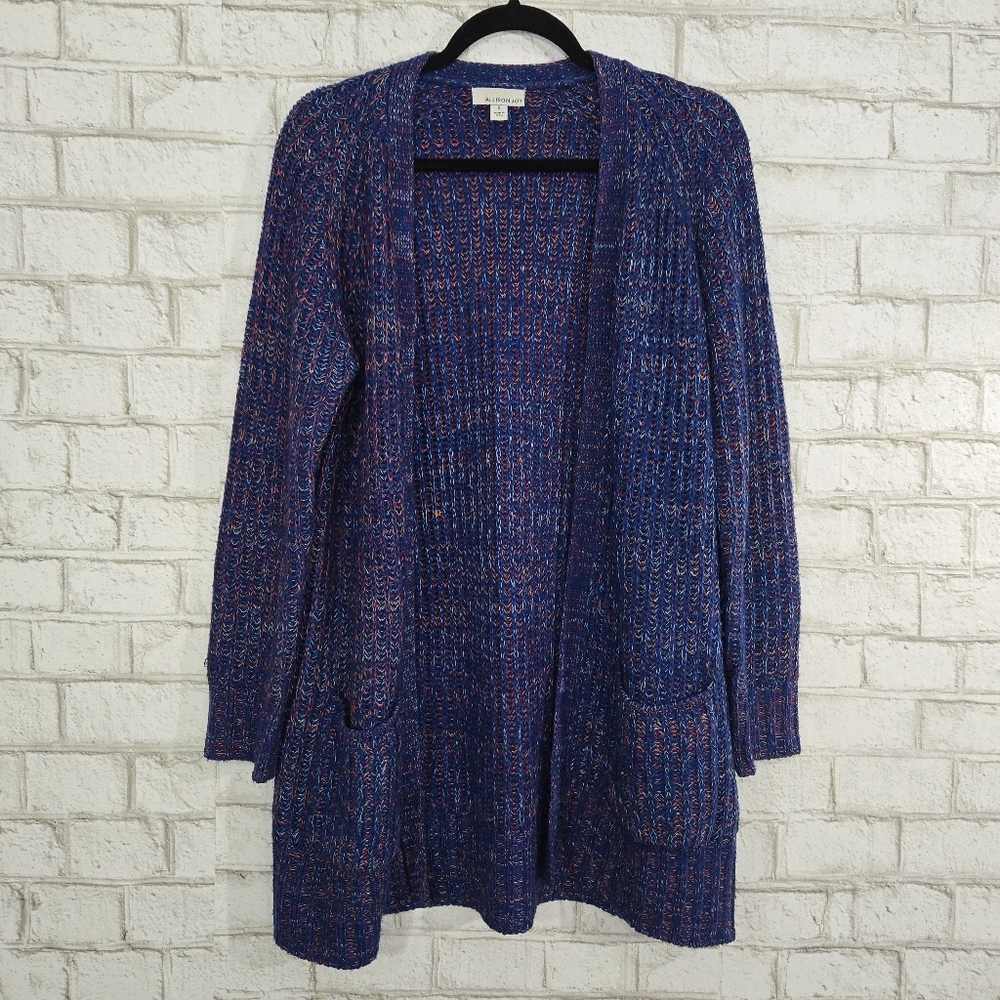 Allison Joy cute blue speckled cardigan sweater